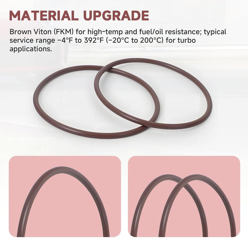 FixBear 2Pack O Ring Seal Fits for TiAL Q 50mm and Turbosmart Blow Off Valves Compatible with TiAL 50mm BOV 57×2.5mm O Ring Replacement for Engine Turbocharger Pressure Relief System - Image 4